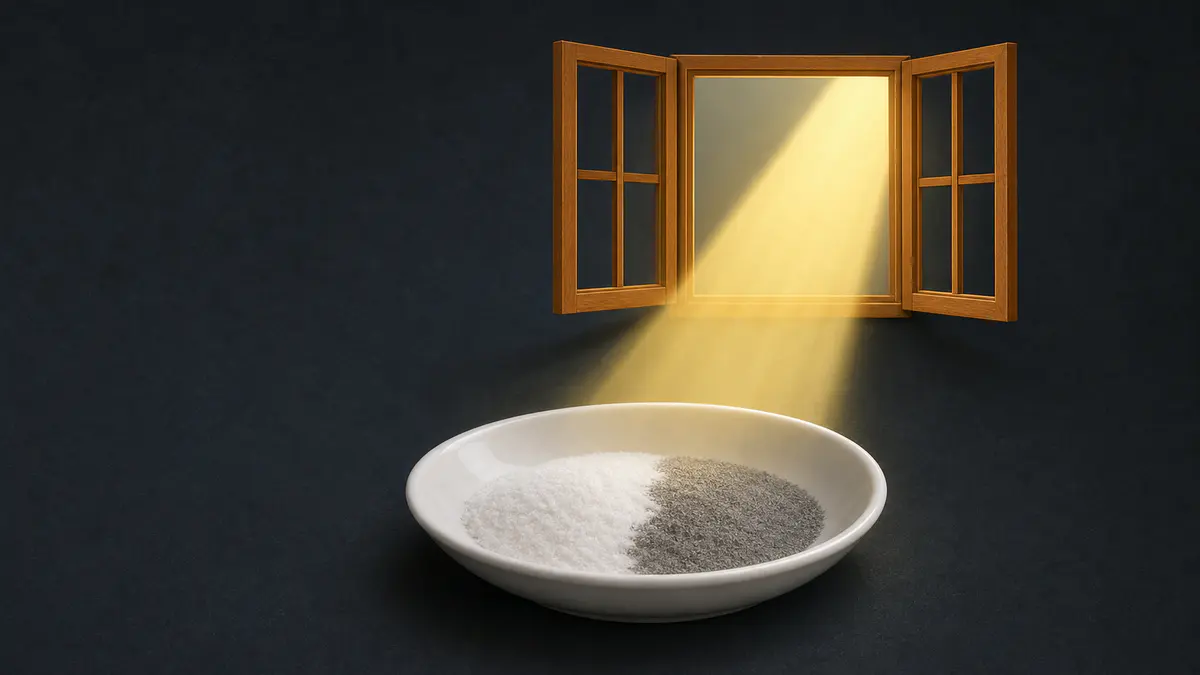 NCERT Figure 1.7 redraw showing sunlight falling on silver chloride in a china dish as the sample turns from white to grey.